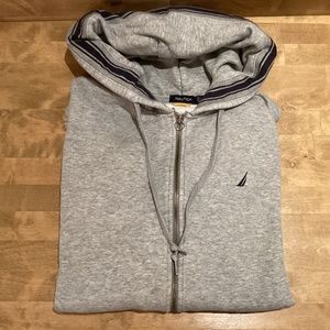 Nautica unisex zip front hoodie sweatshirt Size XL